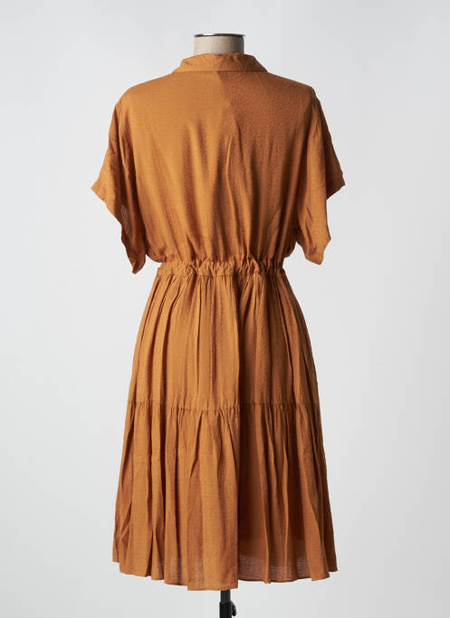 Robe mi-longue marron ORFEO pour femme