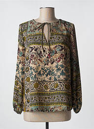 Blouse imprimé fleurs manches longues vert SIGNE NATURE femme