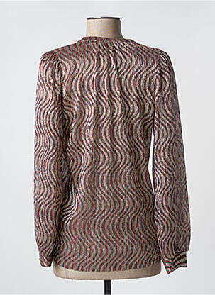Blouse légère et transparente manches longues rouge EMA BLUE'S femme