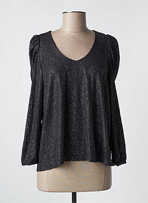 Top stretch manches 3/4 noir JANIS & JOHN femme