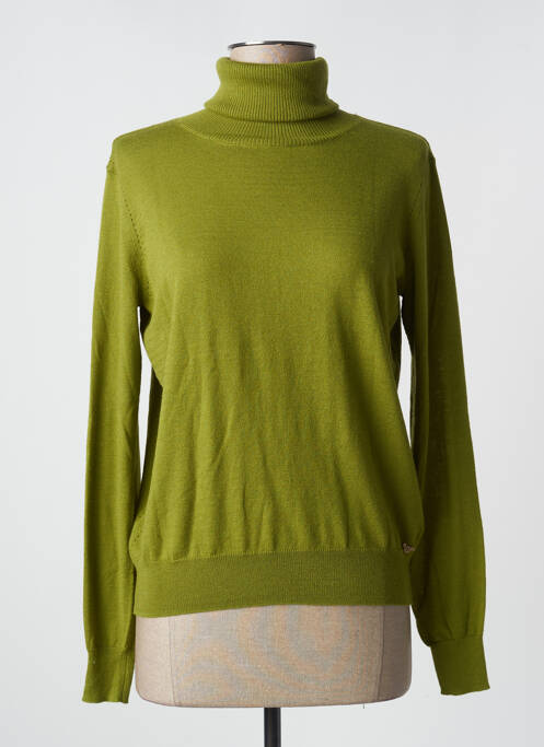 Pull col roulé vert ORFEO pour femme