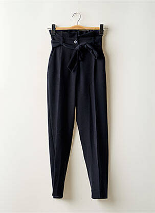 Pantalon slim taille haute taille haute bleu RUE DES ABBESSES femme