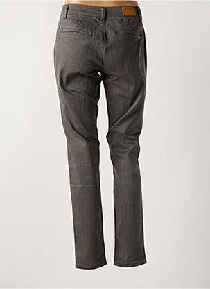 Pantalon chino tissage popeline taille normale gris CREAM femme