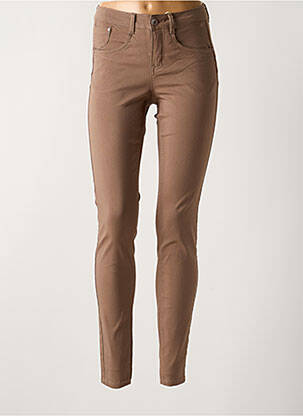 Pantalon slim skinny taille normale marron CREAM femme