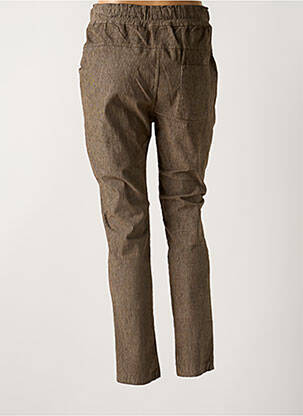 Pantalon slim taille élastique taille haute marron CREAM femme