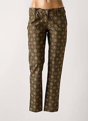 Pantalon chino fermeture zippée sous rabat boutonné taille normale vert PAKO LITTO femme