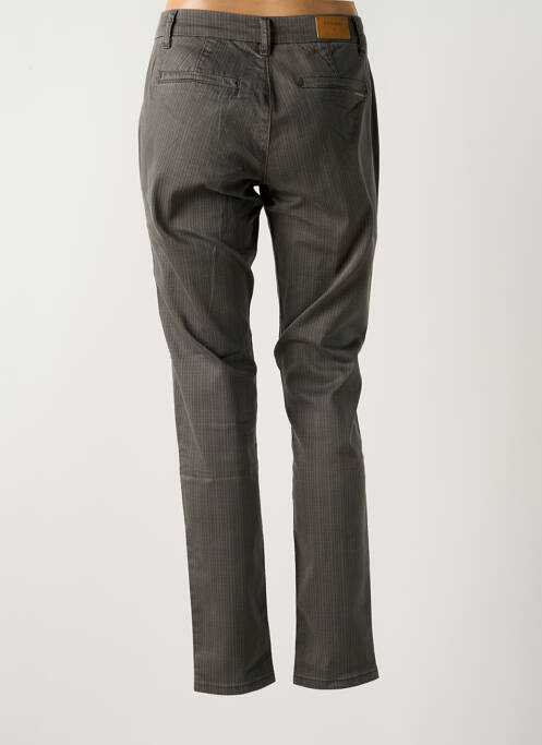 Pantalon chino tissage popeline taille normale gris CREAM femme