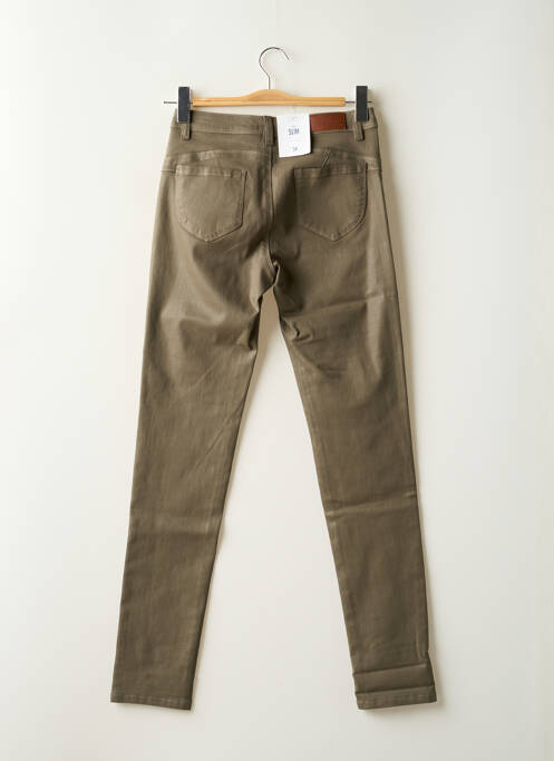 Pantalon slim vert C'EST BEAU LA VIE pour femme
