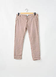 Pantalon 7/8 stretch taille basse rose PLEASE femme