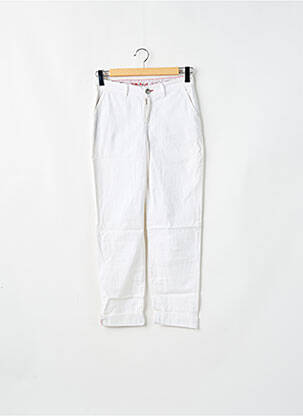 Pantalon chino taille basse taille basse blanc LITTLE MARCEL femme