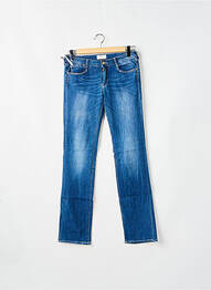 Jeans coupe droite stretch taille normale bleu LE TEMPS DES CERISES femme