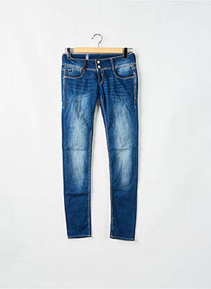 Jeans coupe slim taille basse taille basse bleu LE TEMPS DES CERISES femme