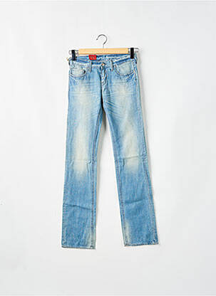 Jeans coupe droite stretch taille basse bleu LE TEMPS DES CERISES femme