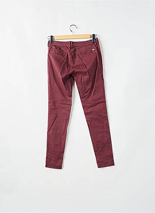Pantalon chino tissage popeline taille normale rouge LE TEMPS DES CERISES femme