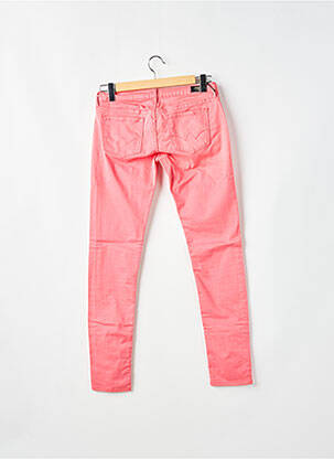 Pantalon slim tissage popeline rose LE TEMPS DES CERISES femme
