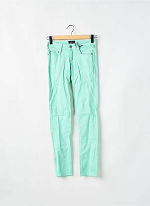 Jeans coupe slim stretch taille basse vert CIMARRON femme