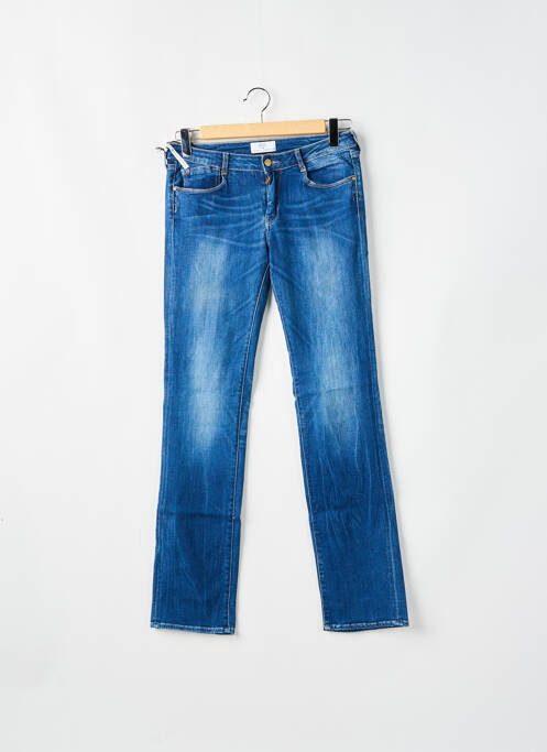 Jeans coupe droite stretch taille normale bleu LE TEMPS DES CERISES femme