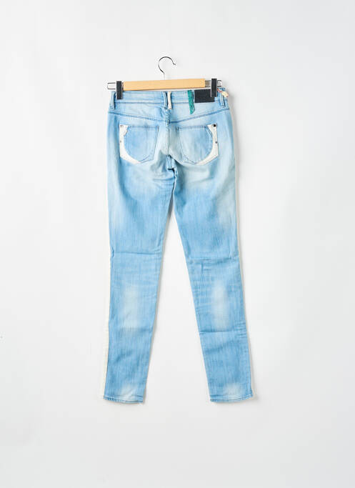 Jeans coupe slim effet usé délavé taille normale bleu LE TEMPS DES CERISES femme