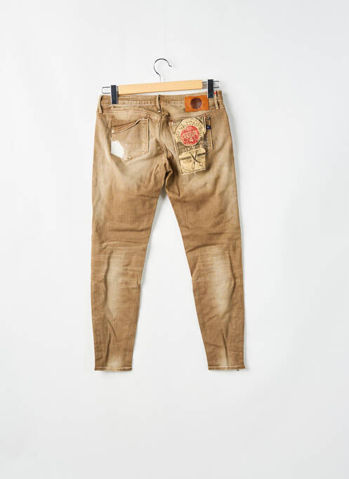 Jeans coupe slim marron LE TEMPS DES CERISES pour femme