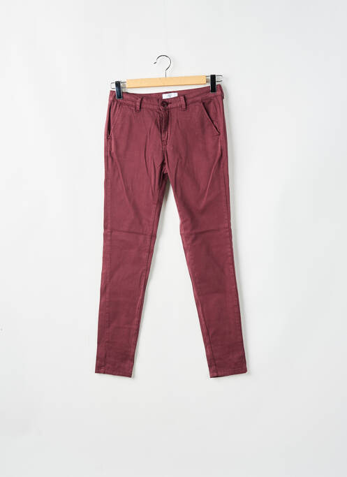 Pantalon chino rouge LE TEMPS DES CERISES pour femme