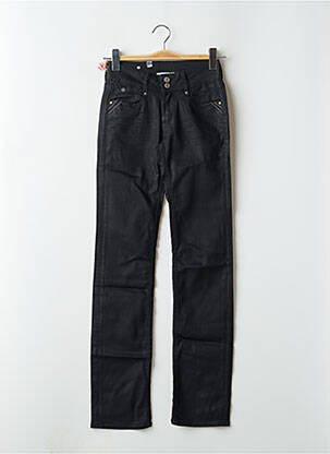 Jeans coupe droite stretch taille normale noir LE TEMPS DES CERISES femme