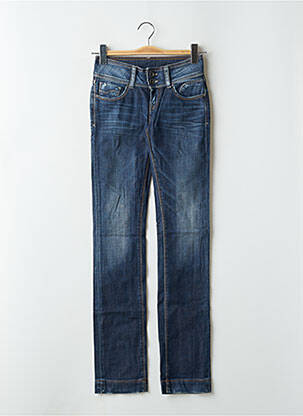 Jeans coupe droite stretch taille normale bleu TEDDY SMITH femme
