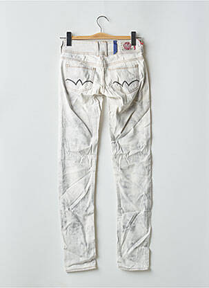 Jeans coupe slim stretch taille basse blanc LE TEMPS DES CERISES femme