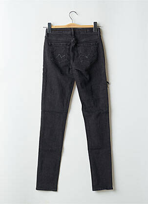 Jeans coupe slim effet usé délavé taille normale noir LE TEMPS DES CERISES femme
