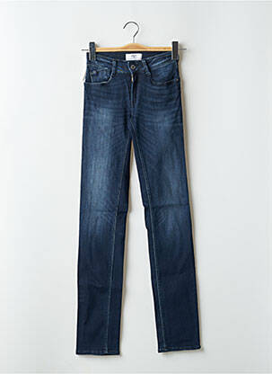 Jeans coupe droite stretch taille normale bleu LE TEMPS DES CERISES femme