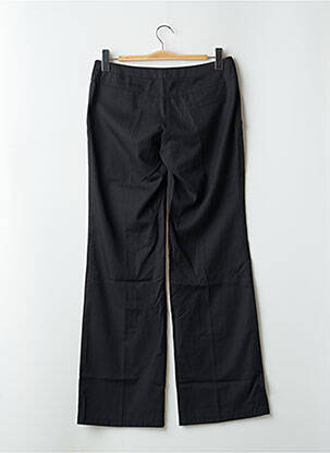 Pantalon droit fermeture zippée sous rabat boutonné taille basse noir TIM BARGEOT femme