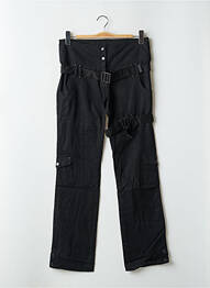 Pantalon cargo coupe droite taille normale noir TORN femme