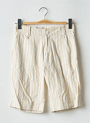 Bermuda tissage popeline taille basse beige 2 TWO femme