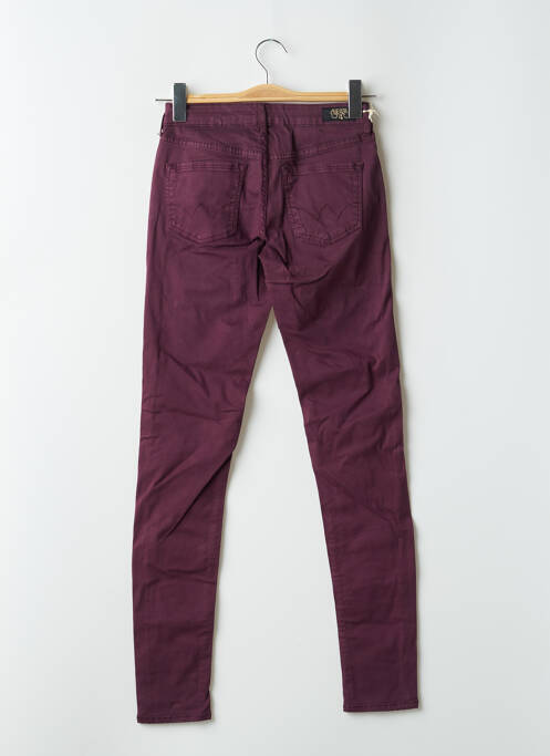 Pantalon slim violet LE TEMPS DES CERISES pour femme
