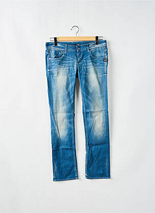 Jeans coupe droite stretch taille basse bleu G STAR femme
