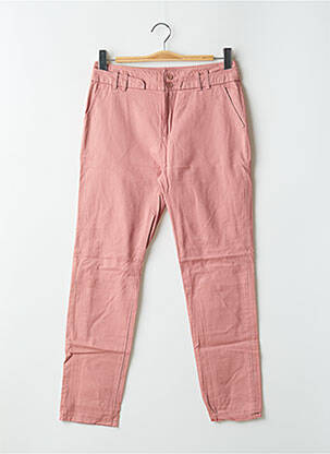 Pantalon chino tissage popeline taille normale rose 2 TWO femme