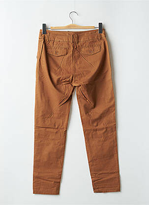 Pantalon chino tissage popeline taille normale marron 2 TWO femme