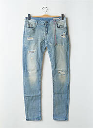 Jeans coupe slim effet usé délavé taille basse bleu KAPORAL femme