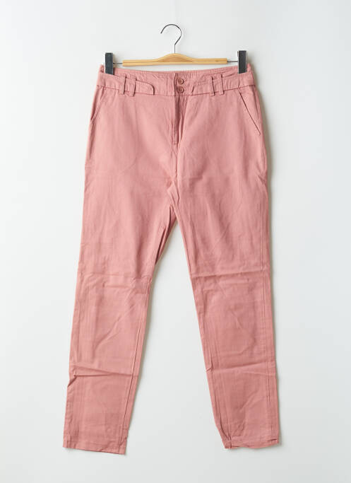 Pantalon chino tissage popeline taille normale rose 2 TWO femme