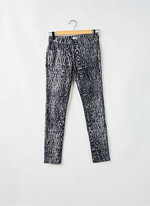 Pantalon slim tissage popeline taille normale gris REIKO femme