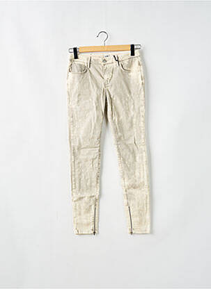 Jeans coupe slim tissage brut taille normale beige REIKO femme