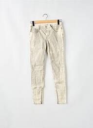 Jeans coupe slim tissage brut taille normale beige REIKO femme