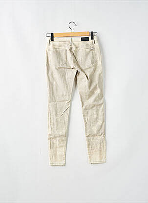 Jeans coupe slim tissage brut taille normale beige REIKO femme
