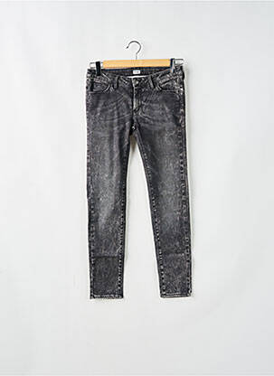Jeans coupe slim tissage brut taille normale gris REIKO femme