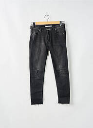 Jeans coupe slim tissage brut taille normale gris REIKO femme