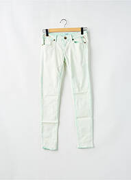 Jeans coupe slim tissage brut taille normale vert REPLAY femme