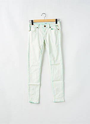 Jeans coupe slim tissage brut taille normale vert REPLAY femme