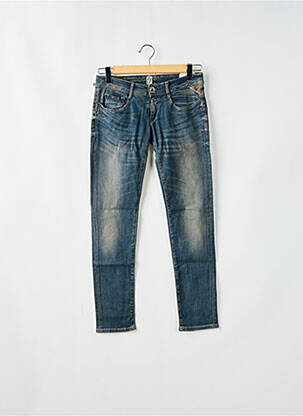 Jeans coupe slim tissage brut taille normale bleu REPLAY femme