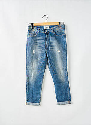 Jeans coupe slim effet usé délavé taille normale bleu SCHOOL RAG femme