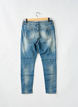 Jeans coupe slim effet usé délavé taille normale bleu SCHOOL RAG femme