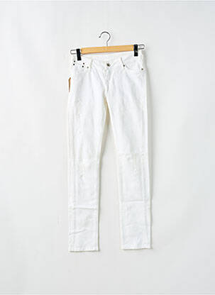 Jeans coupe slim tissage brut taille normale beige TEDDY SMITH femme